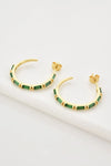 Zircon 925 Sterling Silver C-Hoop Earrings Earrings - Tophatter Daily Deals