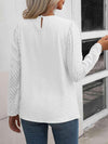 Ruched Round Neck Puff Sleeve Blouse Blouses - Tophatter Daily Deals