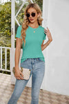 Short Sleeve Round Neck Tee Women's T-Shirts - Tophatter Daily Deals