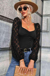 V-Neck Balloon Sleeve Blouse Blouses - Tophatter Daily Deals