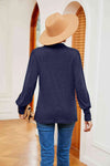 Johnny Collar Long Sleeve Top Blouses - Tophatter Daily Deals