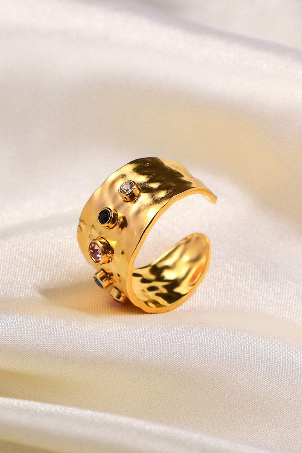 18K Gold-Plated Zircon Ring Rings - Tophatter Daily Deals