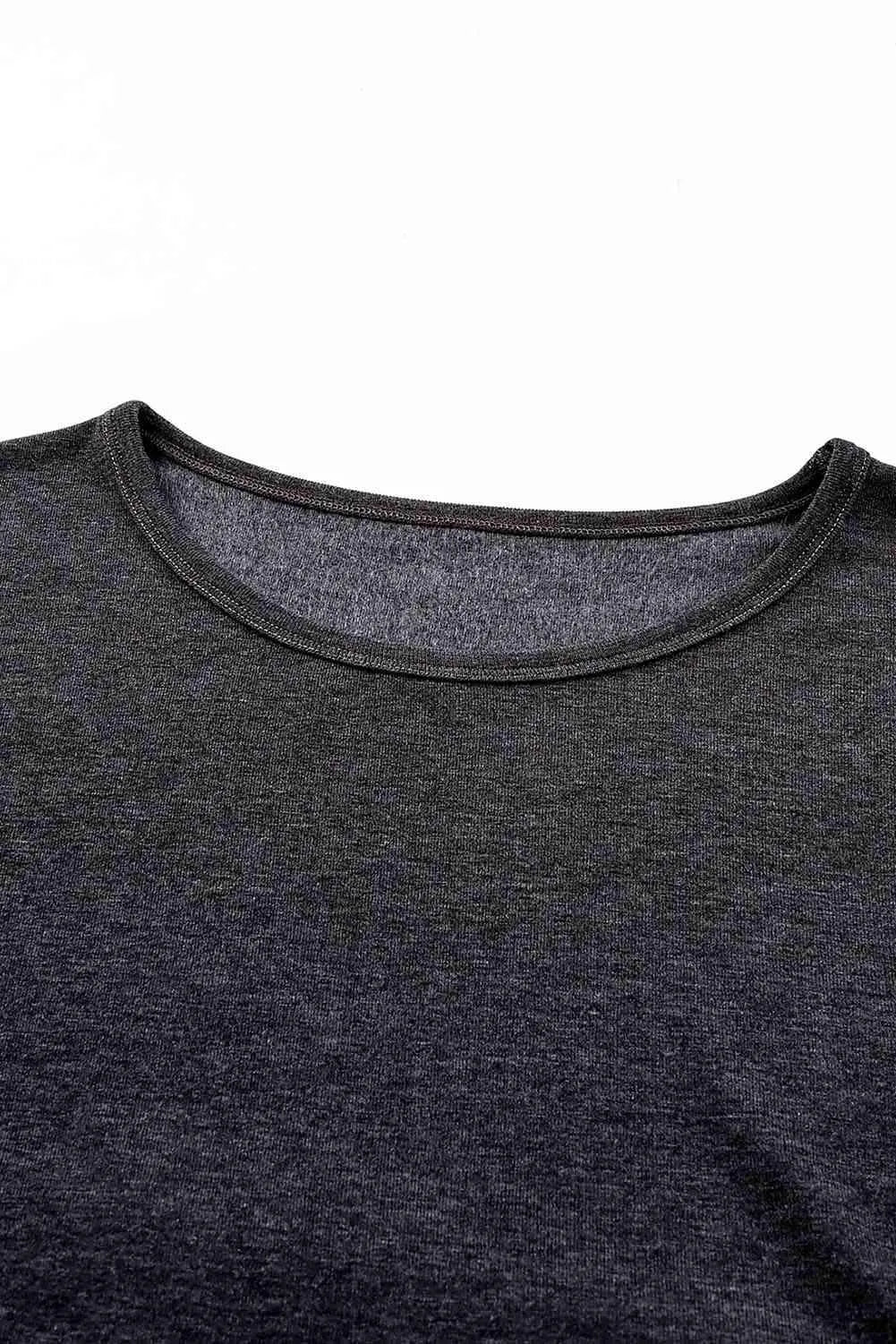 Leopard Flounce Sleeve Round Neck Top Blouses - Tophatter Daily Deals