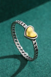 925 Sterling Silver Single Heart Ring Rings - Tophatter Daily Deals