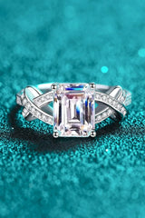 3 Carat Moissanite Sterling Silver Ring Moissanite - Tophatter Daily Deals