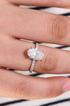 14K White Gold 2.5 Carat Moissanite 4-Prong Ring Moissanite - Tophatter Daily Deals