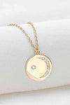 Moissanite Round Pendant Necklace Gold One Size Moissanite - Tophatter Daily Deals