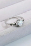 925 Sterling Silver Heart Opal Ring Opal - Tophatter Daily Deals