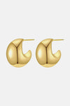 Chunky C-Hoop Brass Earrings Earrings - Tophatter Daily Deals