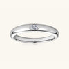 925 Sterling Silver Inlaid Moissanite Ring Silver Oval Drill Moissanite - Tophatter Daily Deals