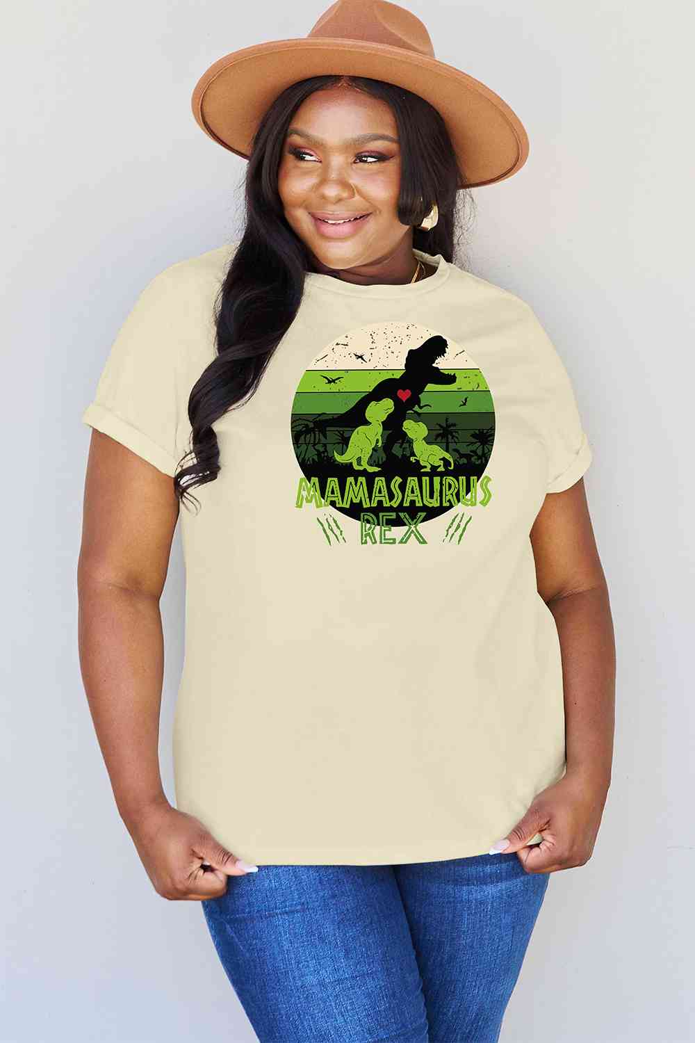 Simply Love Full Size MAMASAURUS REX Graphic T-Shirt Women's T-Shirts - Tophatter Daily Deals