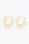Cutout Zinc Alloy C-Hoop Earrings Earrings - Tophatter Daily Deals