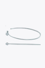 Adored 925 Sterling Silver Moissanite Hoop Earrings Moissanite - Tophatter Daily Deals