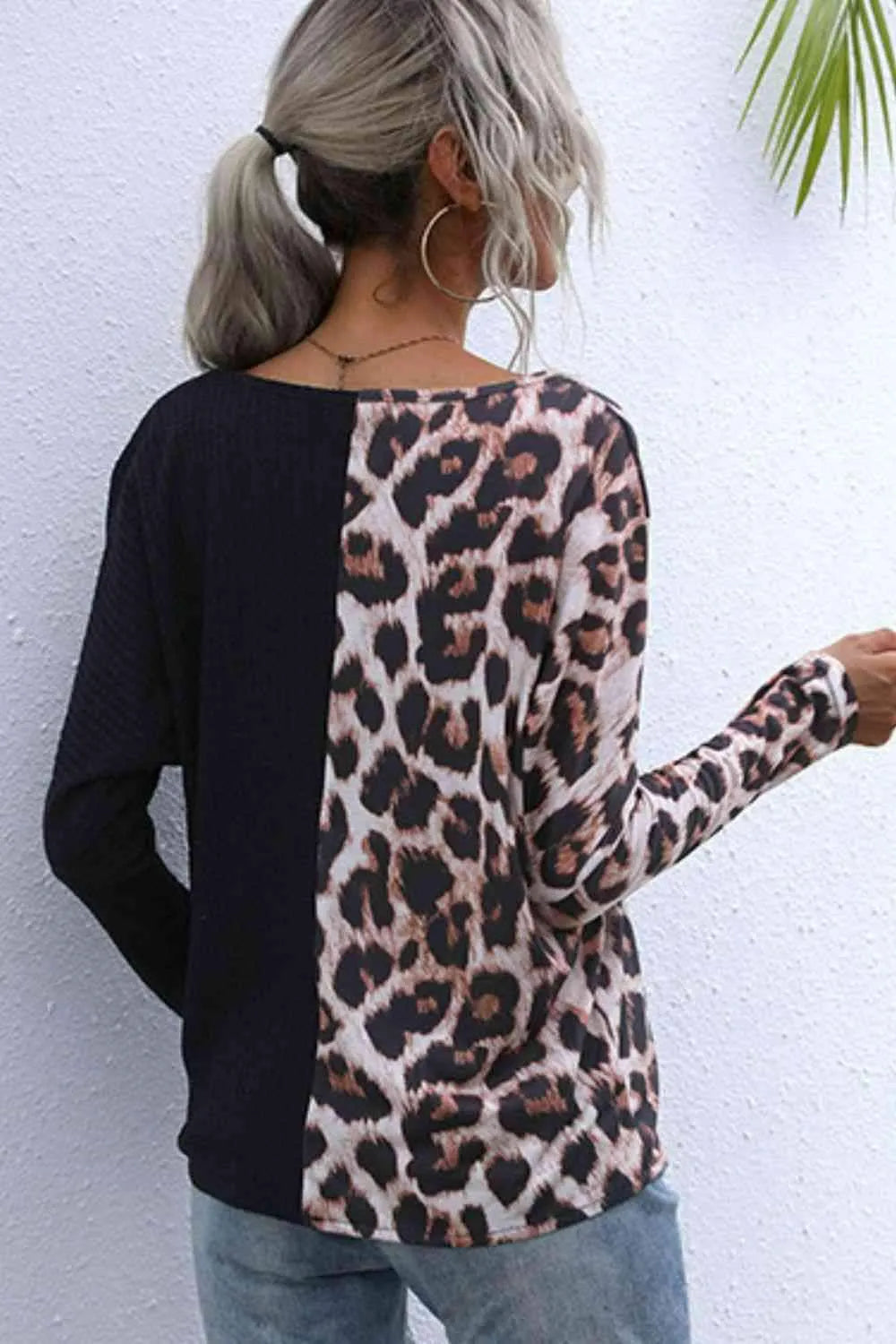 Leopard V-Neck Tie Front Top Blouses - Tophatter Daily Deals
