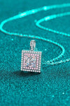 1 Carat Moissanite Square Pendant Chain Necklace Moissanite - Tophatter Daily Deals