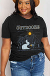 Simply Love Full Size GREAT OUTDOORS Graphic Cotton Tee Women's T-Shirts - Tophatter Daily Deals