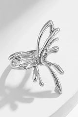 Zinc Alloy Butterfly Ring Rings - Tophatter Daily Deals