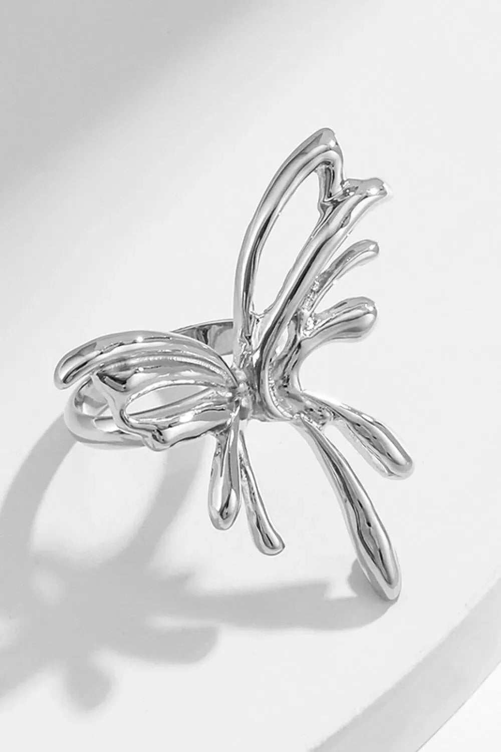 Zinc Alloy Butterfly Ring Rings - Tophatter Daily Deals