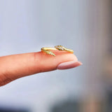Snake Shape 18K Gold-Plated Bypass Ring Rings - Tophatter Daily Deals