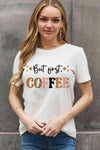 Simply Love Full Size BUT FIRST COFFEE Graphic Cotton Tee Women's T-Shirts - Tophatter Daily Deals