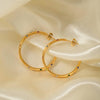 Zircon 18K Gold-Plated C-Hoop Earrings Earrings - Tophatter Daily Deals