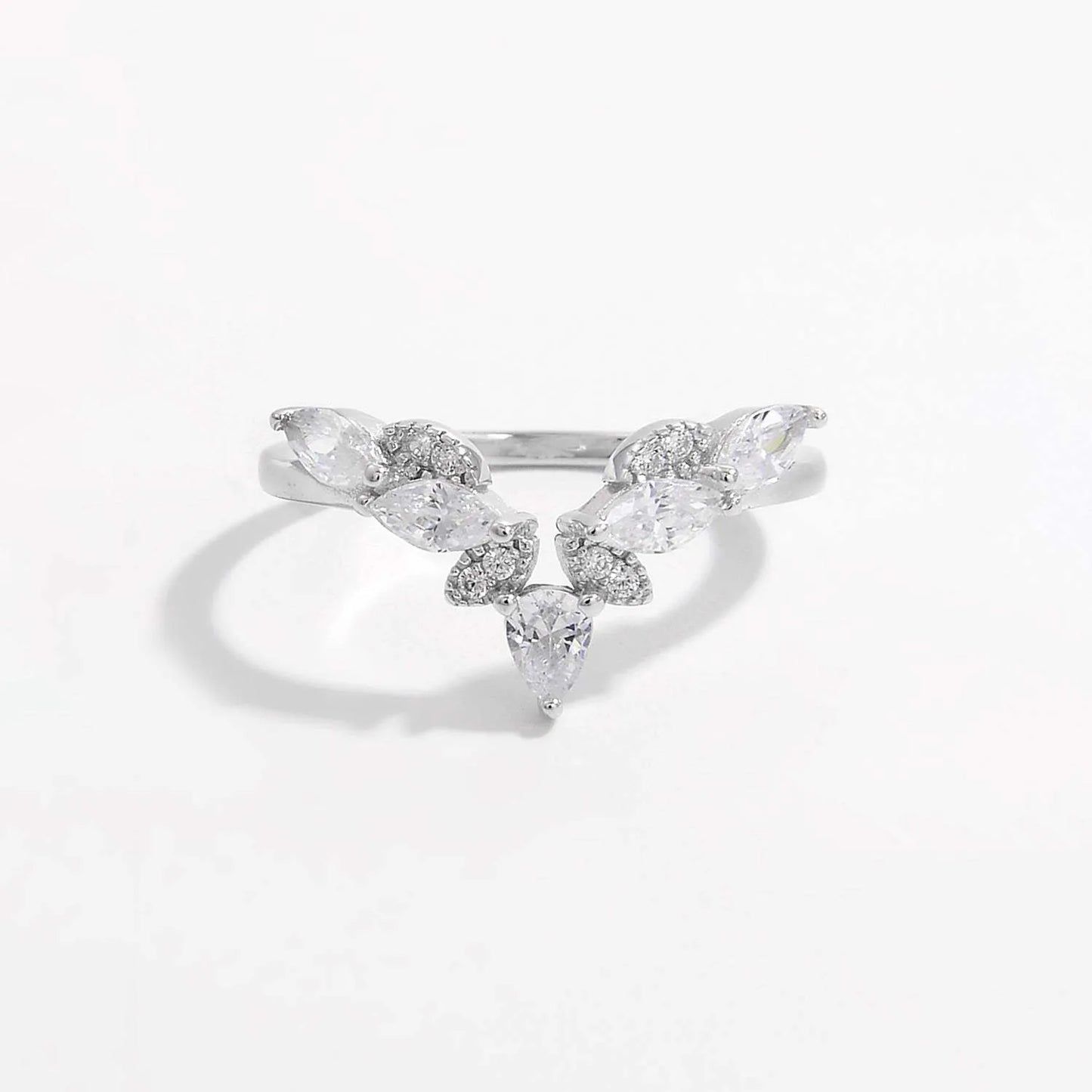 Inlaid Zircon 925 Sterling Silver Ring Rings - Tophatter Daily Deals