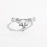 Inlaid Zircon 925 Sterling Silver Ring Rings - Tophatter Daily Deals