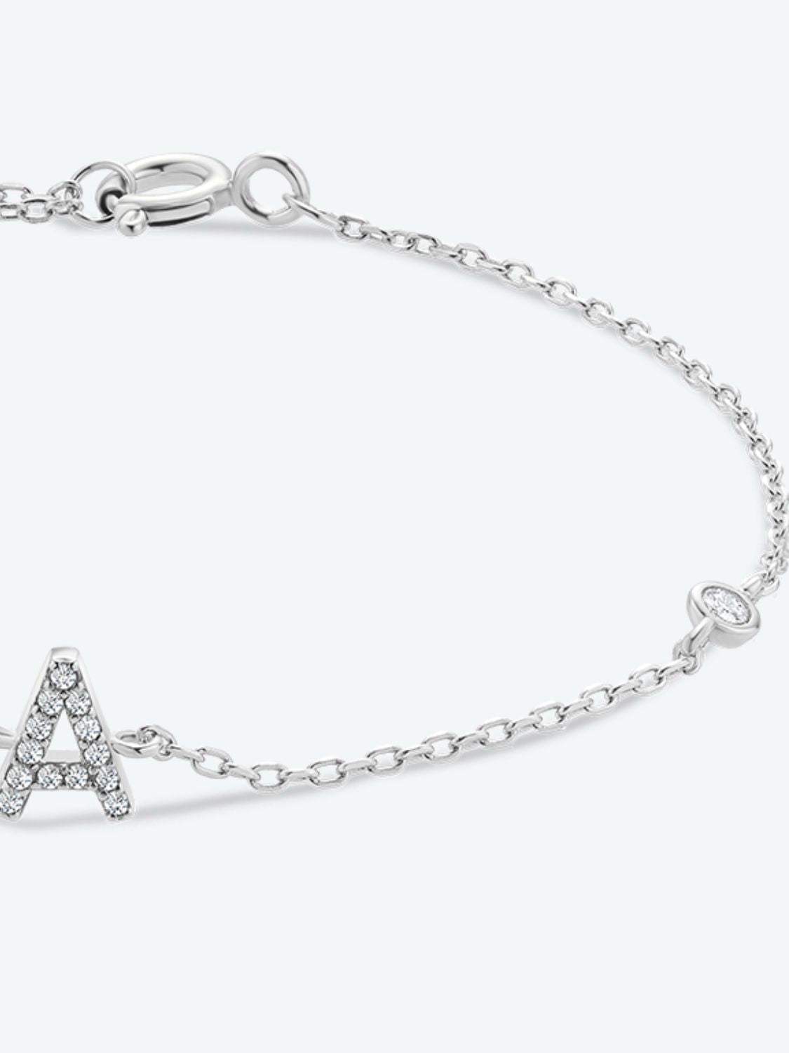 A To F Zircon 925 Sterling Silver Bracelet Bracelets - Tophatter Daily Deals