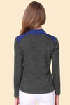 Two-Tone Spliced Shirt Blouses - Tophatter Daily Deals