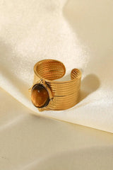 18K Gold-Plated Wide Open Ring Rings - Tophatter Daily Deals
