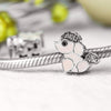 One Piece 925 Sterling Silver Bead Charm Silver One Size Bracelets - Tophatter Daily Deals