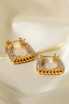 18K Gold Plated Inlaid Cubic Zirconia Earrings Earrings - Tophatter Daily Deals