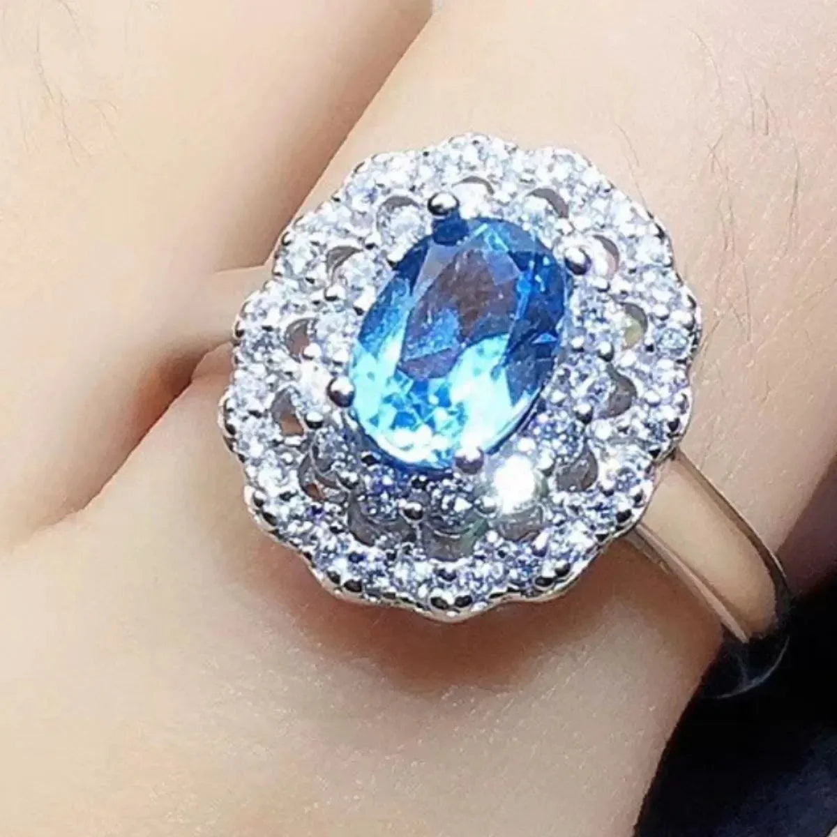 Silver-Plated Zircon Ring Rings - Tophatter Daily Deals