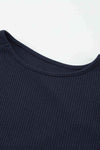 Cutout One-Shoulder Ribbed Top Blouses - Tophatter Daily Deals