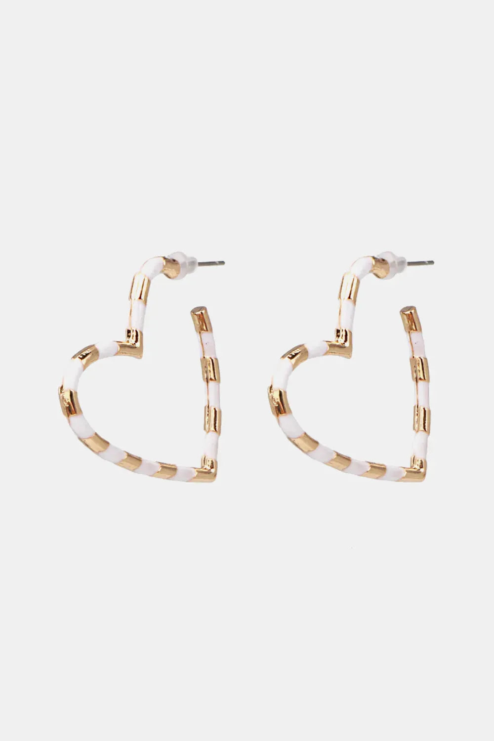 Heart Shape Dangle Earrings White One Size Earrings - Tophatter Daily Deals