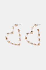Heart Shape Dangle Earrings White One Size Earrings - Tophatter Daily Deals