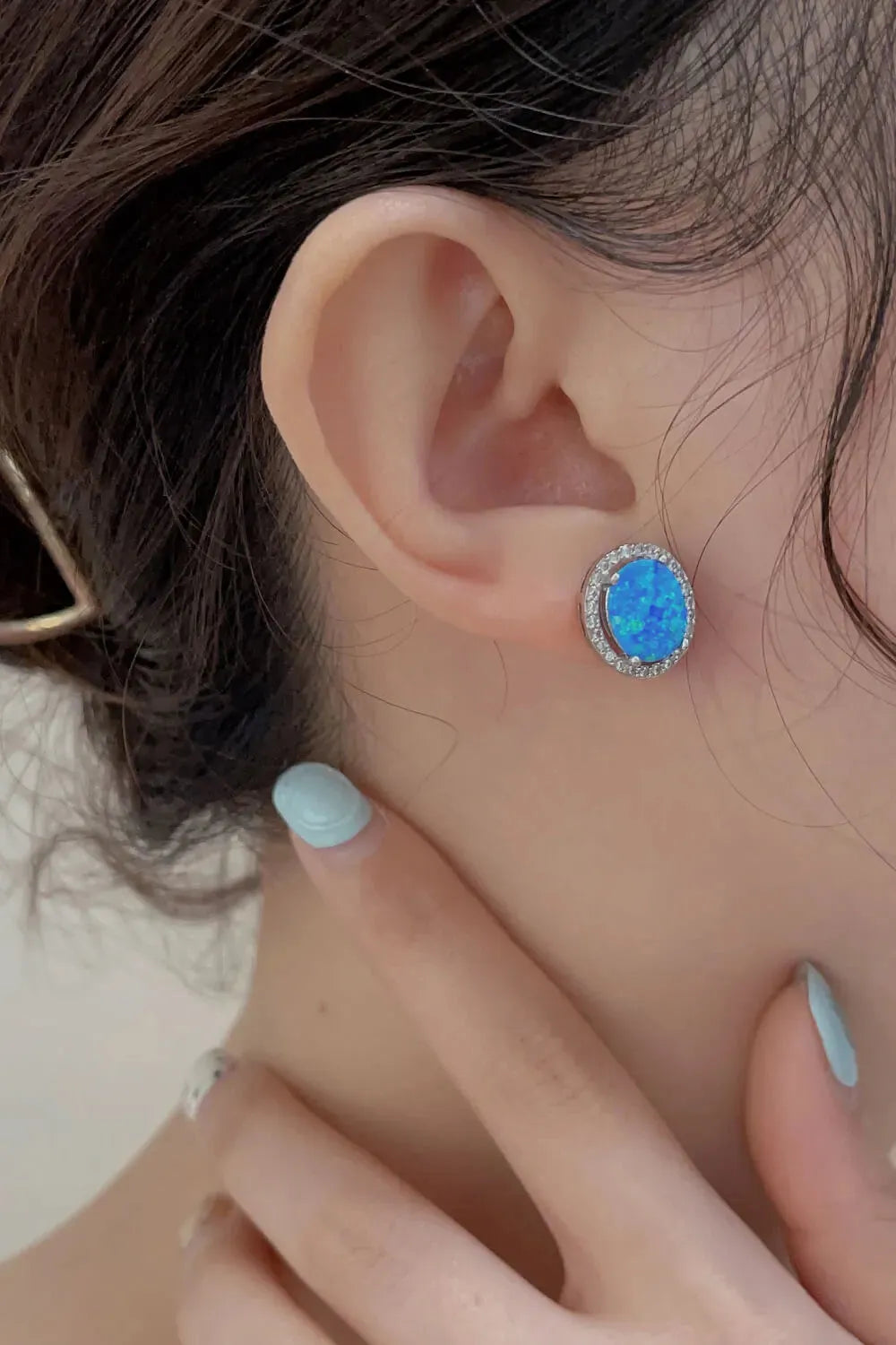 Opal Round Earrings Opal - Tophatter Daily Deals