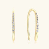 Moissanite 925 Sterling Silver U Shape Earrings Moissanite - Tophatter Daily Deals