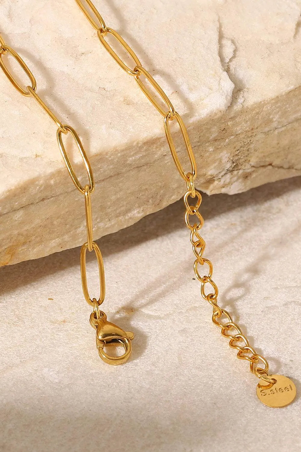 18K Gold Plated Paperclip Chain Bracelet Bracelets - Tophatter Daily Deals