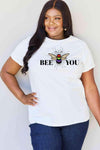 Simply Love Full Size BEE YOU Graphic T-Shirt Bleach Women's T-Shirts - Tophatter Daily Deals