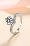 925 Sterling Silver Ring with 1 Carat Moissanite Moissanite - Tophatter Daily Deals