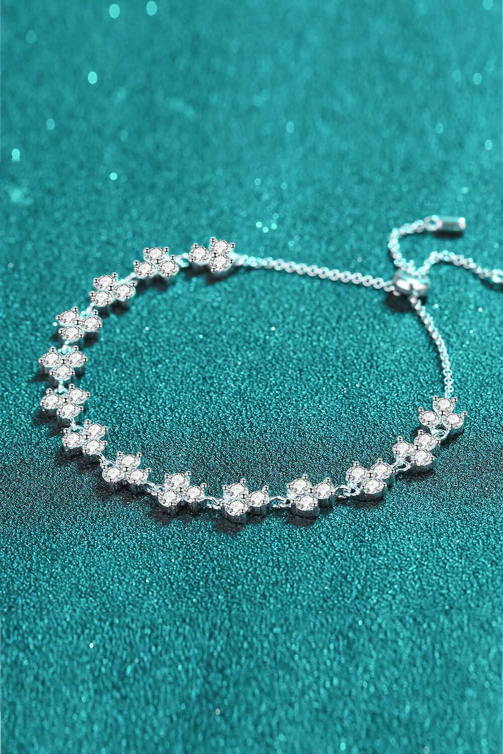 Adjustable Moissanite Bracelet Moissanite - Tophatter Daily Deals