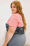 Plus Size Leopard Color Block T-Shirt Women's T-Shirts - Tophatter Daily Deals