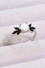 Opal and Zircon Contrast Ring Opal - Tophatter Daily Deals