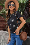 Dandelion Print Round Neck Tee Women's T-Shirts - Tophatter Daily Deals