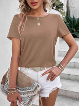 Beads Trim Back Twisted Blouse Blouses - Tophatter Daily Deals