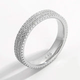 Inlaid Zircon 925 Sterling Silver Ring Rings - Tophatter Daily Deals
