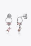 Zircon 925 Sterling Silver Drop Earrings Silver Purple One Size Earrings - Tophatter Daily Deals
