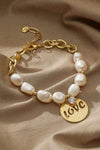 LOVE Freshwater Pearl Bracelet Bracelets - Tophatter Daily Deals