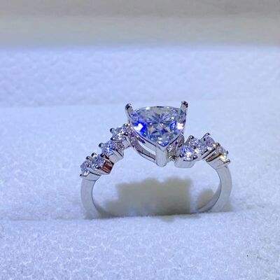 1 Carat Moissanite 925 Sterling Silver Ring Moissanite - Tophatter Daily Deals